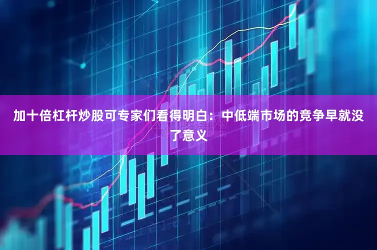 加十倍杠杆炒股可专家们看得明白：中低端市场的竞争早就没了意义